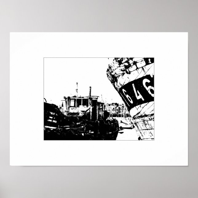 Vieux bateaux en Bretagne Poster (Framsidan)