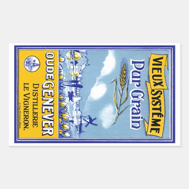 Vieux Systeme Pur Grain Rektangulärt Klistermärke (Framsida)