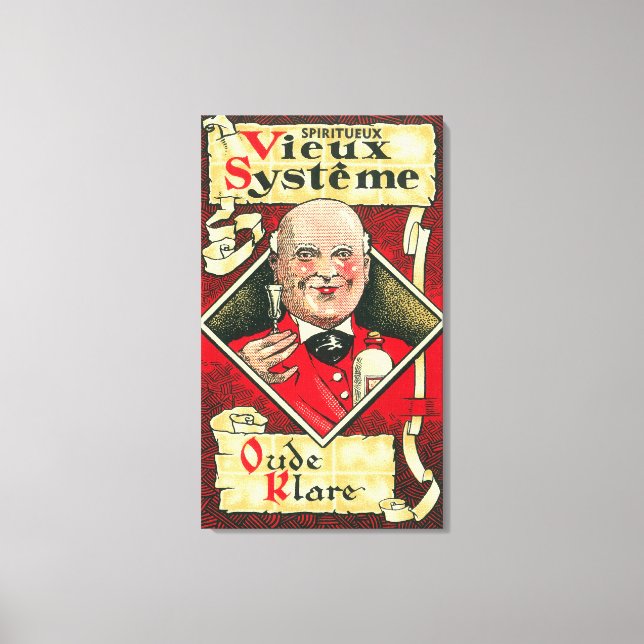 Vieux Systeme Vin LabelEurope Canvastryck (Framsida)