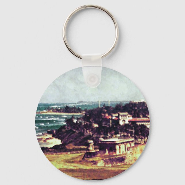"View from Castillo de San Cristobal" Keychain" Nyckelring (Framsida)