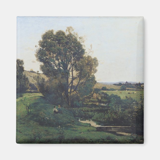 View from Moncel-sur-Seine, c.1868 Magnet (Framsidan)
