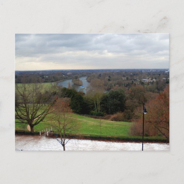 View from Richmond Backe Terrace, Surrey, England Vykort (Framsida)