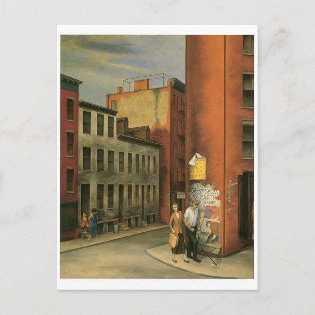 View in Chambers Street, New York City, 1936 Vykort (Framsida)