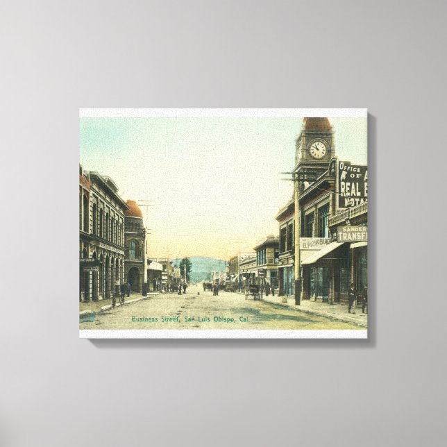 View of a Business StreetSan Luis Obispo, CA Canvastryck (Framsida)