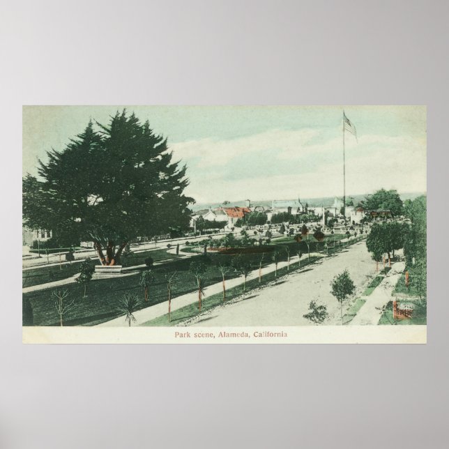 View of a City ParkAlameda, CA Poster (Framsidan)