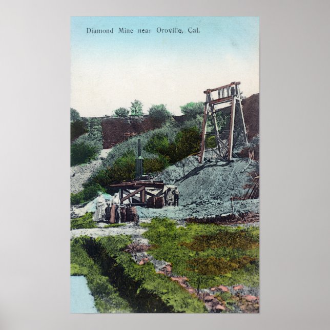View of a Diamond MineOroville, CA Poster (Framsidan)