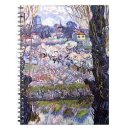 View of Arles, Blommar Orchards (1889) Van Gogh Anteckningsbok