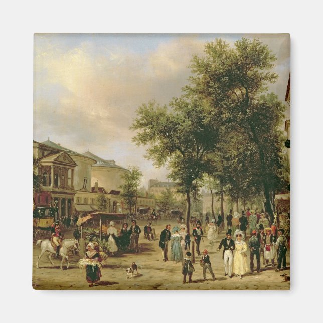 View of Boulevard Montmartre, Paris, 1830 Magnet (Framsidan)