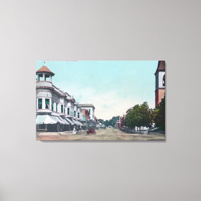 View of BroadwayChico, CA Canvastryck (Framsida)