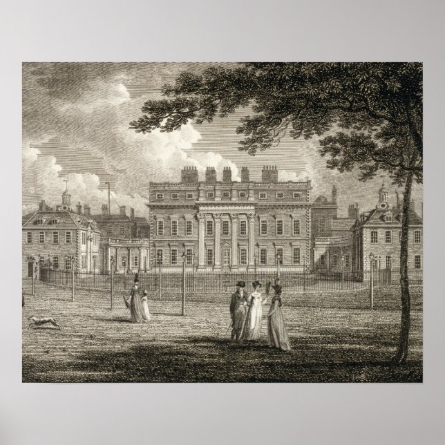 "View of Buckingham House", graverad av W. Knight, Poster (Framsidan)