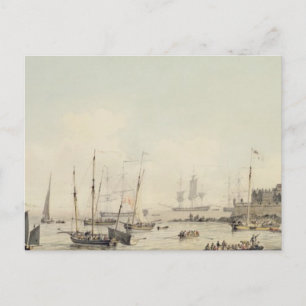 View of Castle Cornet, Guernsey, Shipping, c. Vykort