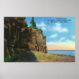 View of Cathedral Sten, Pub Harbour Poster