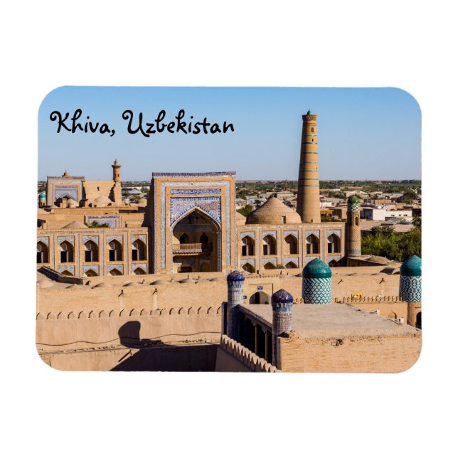 View of Citadel Kunya-ark-Khiva, Uzbekistan Magnet (Horisontell)