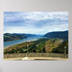 View of Columbia River, Columbia River Gorge, ELLE Poster