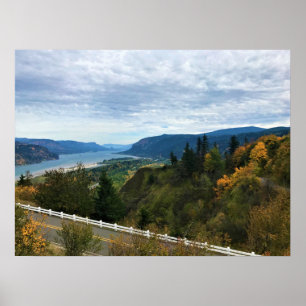 View of Columbia River, Columbia River Gorge, ELLE Poster