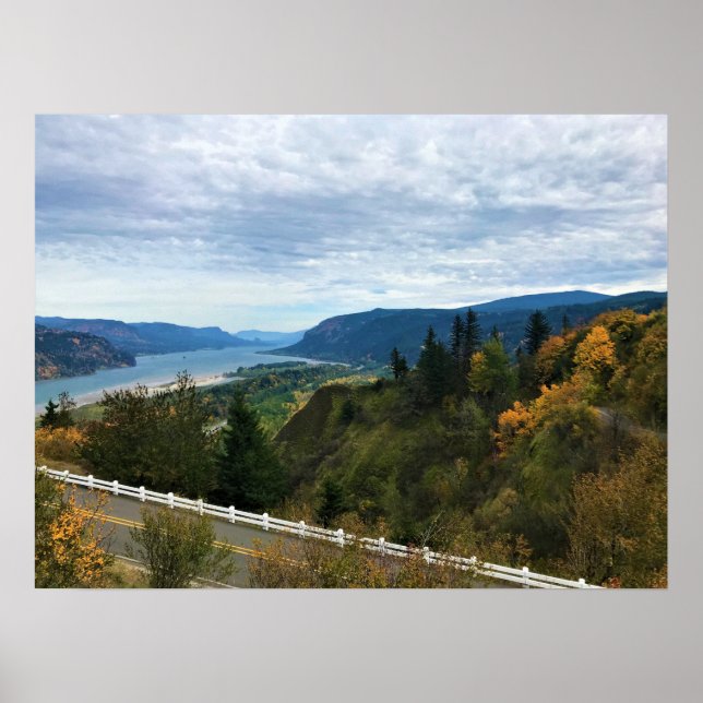 View of Columbia River, Columbia River Gorge, ELLE Poster (Framsidan)
