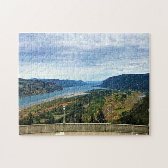 View of Columbia River, Columbia River Gorge, ELLE Pussel (Horisontell)