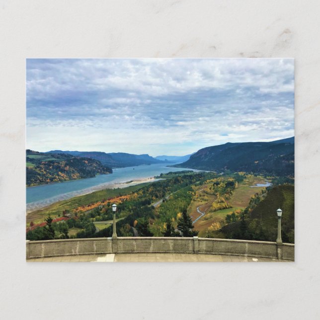 View of Columbia River, Columbia River Gorge, ELLE Vykort (Framsida)