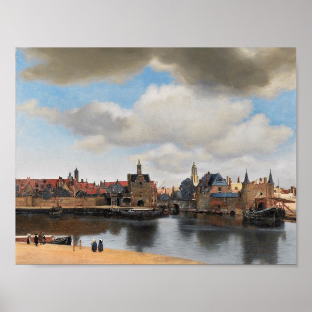 View of Delft, by Johannes Vermeer Poster (Framsidan)