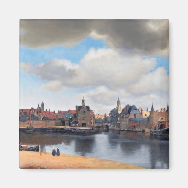 View of Delft, Johannes Vermeer, 1659-1660 Magnet (Framsidan)