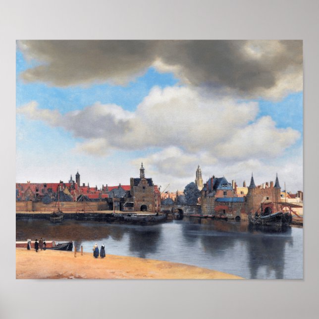 View of Delft, Johannes Vermeer, 1659-1660 Poster (Framsidan)