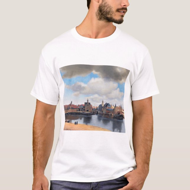View of Delft, Johannes Vermeer, 1659-1660 T Shirt (Framsida)