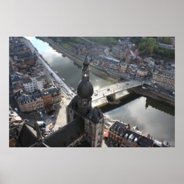 View of Dinant and River Meuse, Belgien Poster