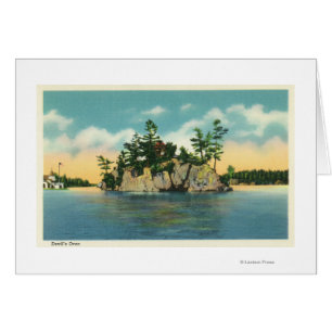 View of Djävulen Oven Hälsningskort