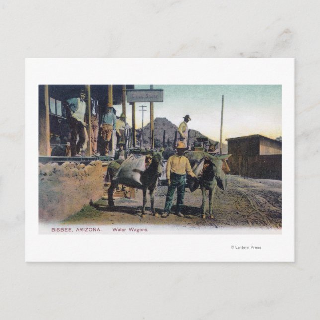 View of Donkey Carrying WaterBisbee, AZ Vykort (Framsida)