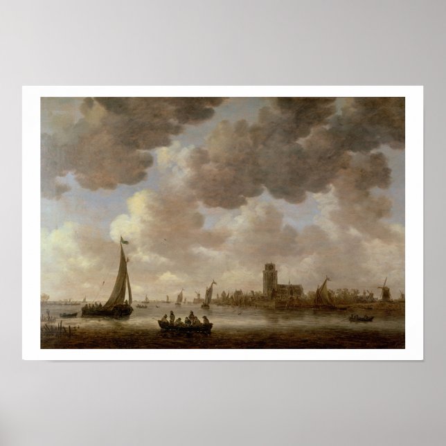 View of Dordrecht Downstream from the Grote Kerk, Poster (Framsidan)