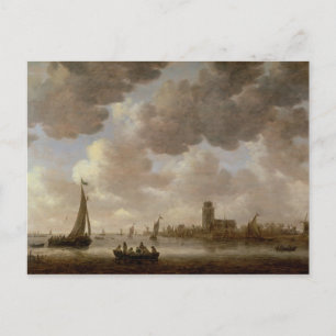View of Dordrecht Downstream from the Grote Kerk, Vykort
