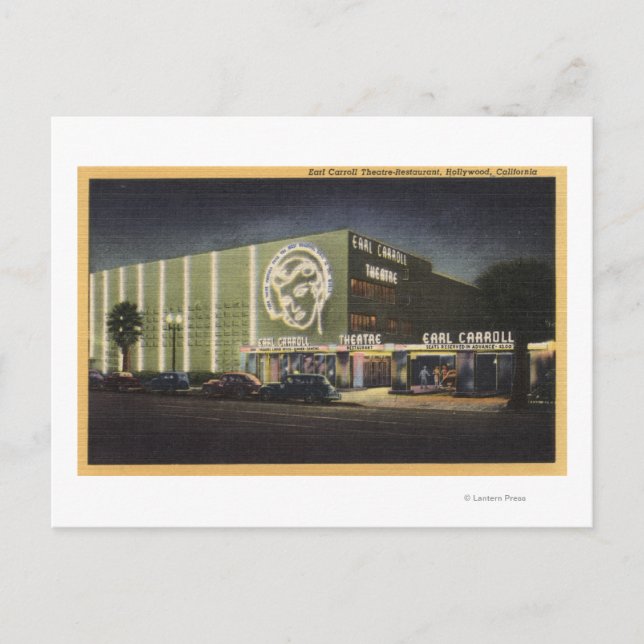 View of Earl Carroll Theater-Restaurant Vykort (Framsida)