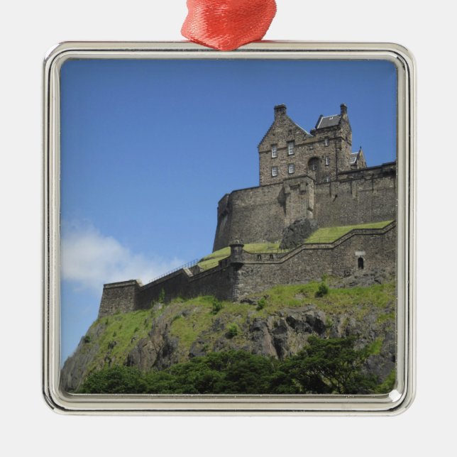 View of Edinburgh Castle, Edinburgh, Skottland, 2 Julgransprydnad Metall (Framsidan)