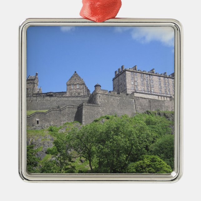 View of Edinburgh Castle, Edinburgh, Skottland, 3 Julgransprydnad Metall (Framsidan)