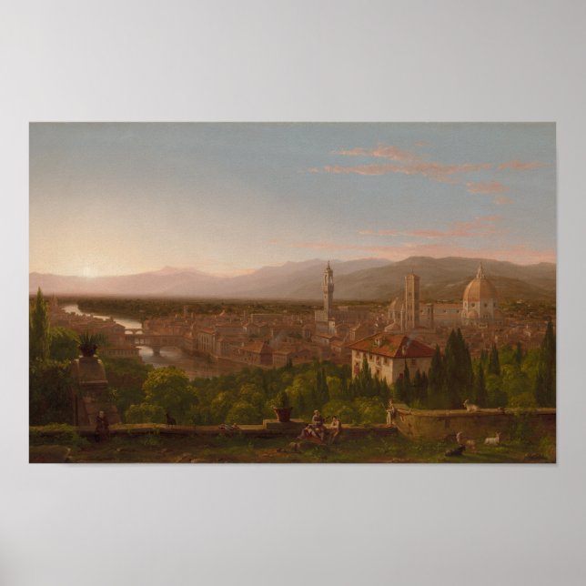 View of Florence - Thomas Cole Poster (Framsidan)