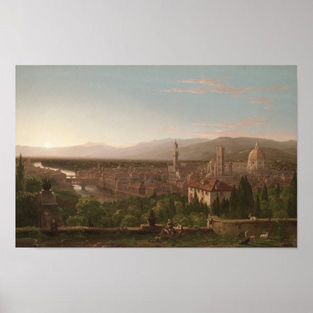 View of Florence - Thomas Cole Print Poster (Framsidan)