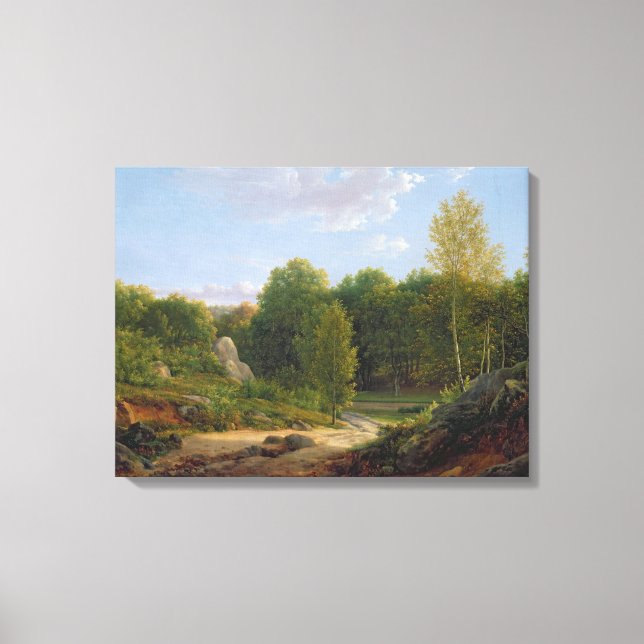 View of Fontainebleau Forest, 1829 Canvastryck (Framsida)
