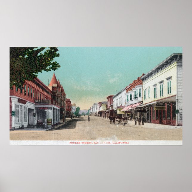 View of Four StreetSan Rafael, CA Poster (Framsidan)