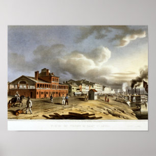 View of Front Street, St. Louis. Vintage Poster