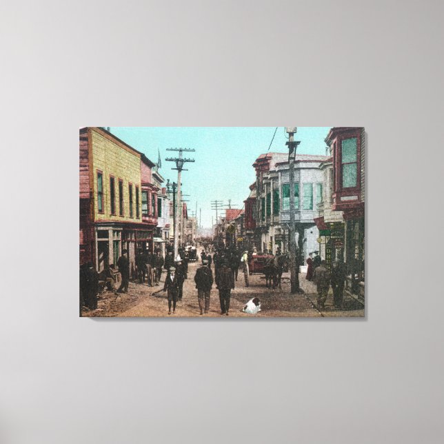 View of Front StreetNome, AK Canvastryck (Framsida)