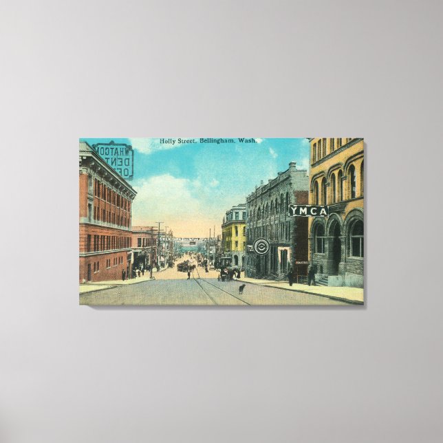 View of Holly Street YMCABellingham, WA Canvastryck (Framsida)