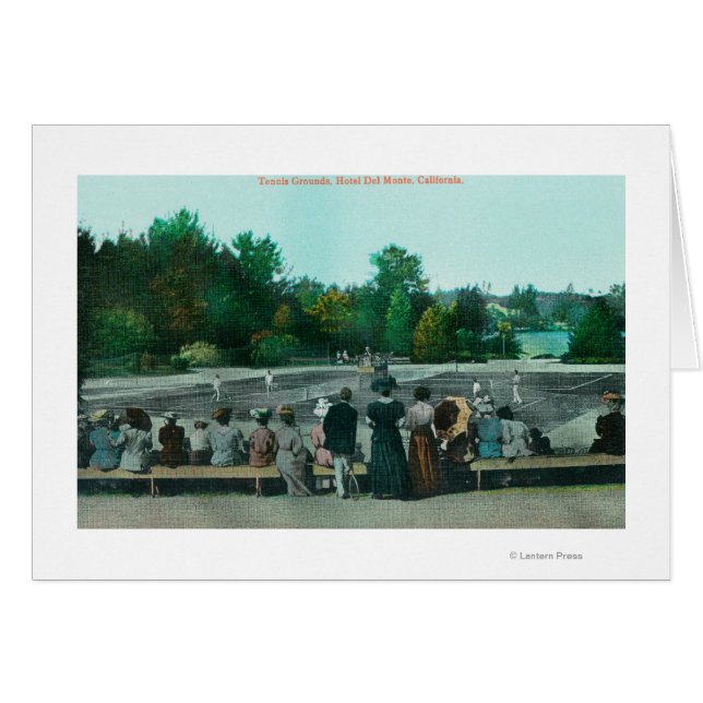 View of Hotel del Monte Tennis Grounds Hälsningskort (Framsidan Horizontal)