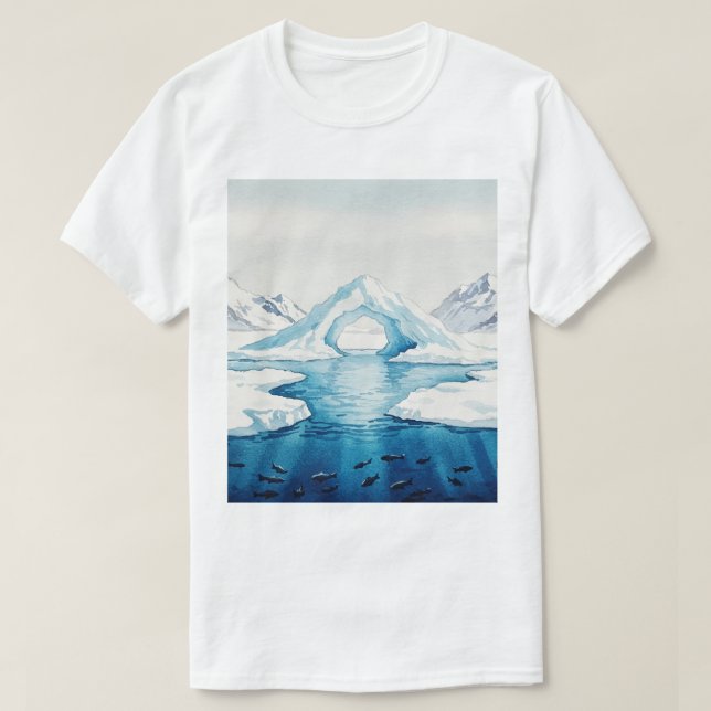View of icebergs t shirt (Design framsida)