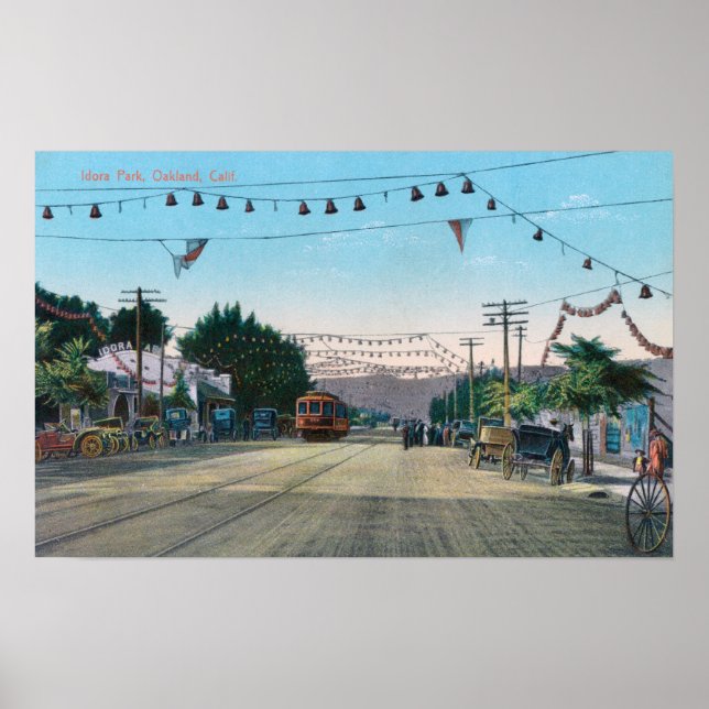 View of Idora Park from StreetOakland, CA Poster (Framsidan)