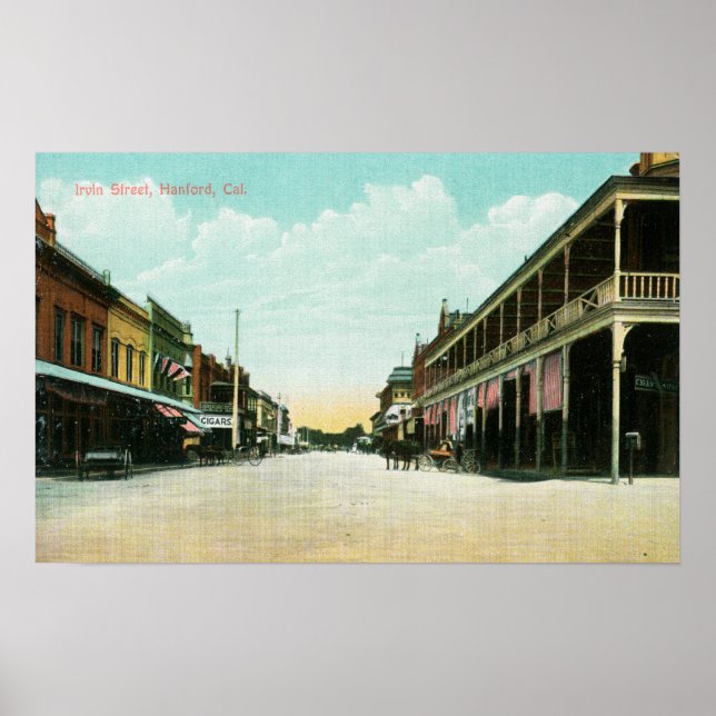 View of Irvin Street Hanford, CA Poster (Framsidan)