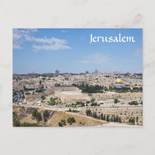 View of Jerusalem Old City, Israel Vykort