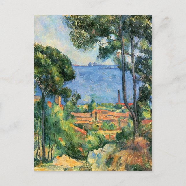 View of L'Estaque and the If Castle by Cezanne Vykort (Framsida)