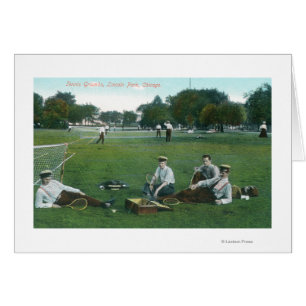 View of Lincoln Park Tennis GroundsChicago, IL Hälsningskort
