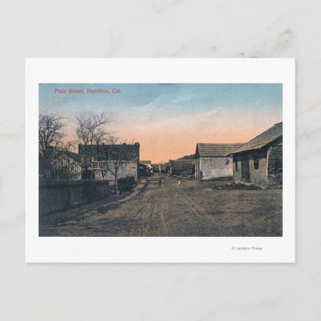 View of Main Street Hornitos, CA Vykort (Framsida)
