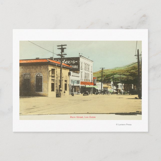 View of Main Street Los Gatos, CA Vykort (Framsida)
